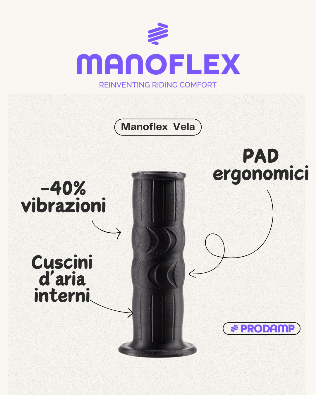 MANOFLEX HANDGRIPS  CFMOTO 450MT (includes Throttle tube)