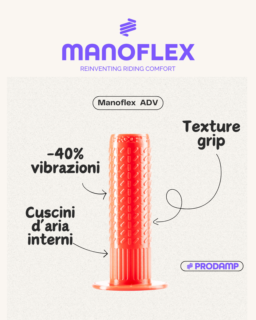 MANOFLEX HANDGRIPS  CFMOTO 450MT (includes Throttle tube)